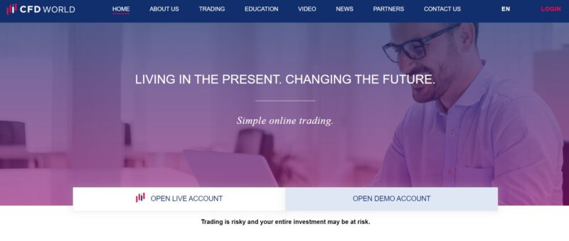 CFDworld.com is a forex broker that offers CFDs on stocks, commodities and indices in addition to currency pairs.