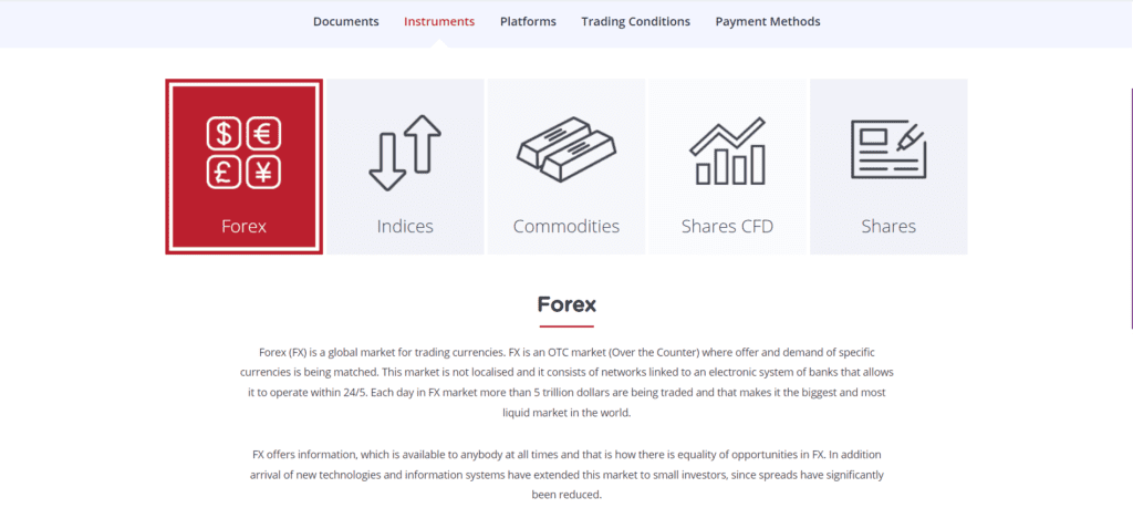 eTrader - trading instruments, brokerage comparison, top forex broker
