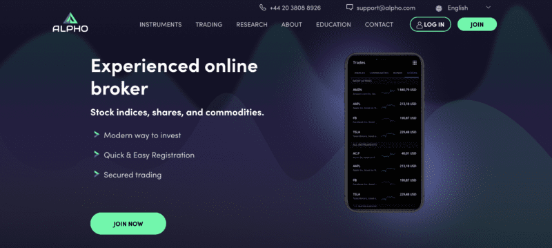 alpho, alpho broker, alpho website